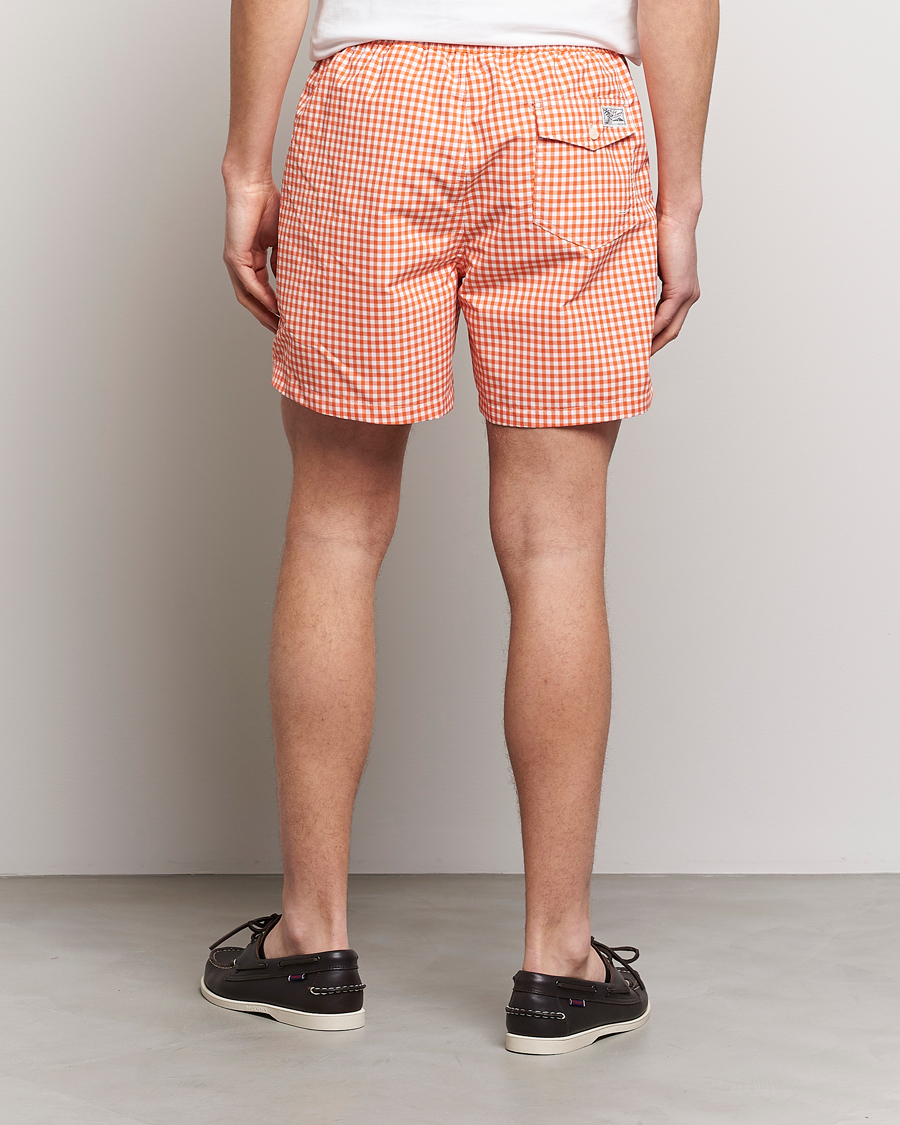 Uomini | Costumi da bagno | Polo Ralph Lauren | Traveler Gingham Swimshorts Sailing Orange