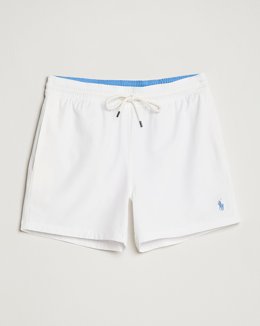 Uomini | Costumi da bagno | Polo Ralph Lauren | Recycled Slim Traveler Swimshorts White
