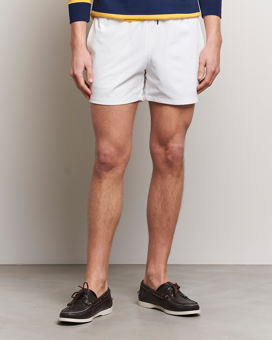 Uomini | Costumi da bagno | Polo Ralph Lauren | Recycled Slim Traveler Swimshorts White