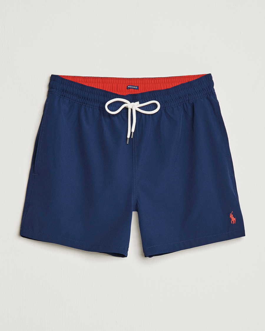 Uomini | Costumi da bagno | Polo Ralph Lauren | Recycled Slim Traveler Swimshorts Newport Navy