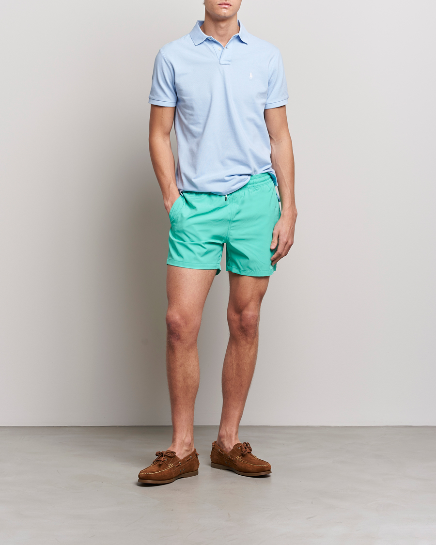 Uomini | Costumi da bagno | Polo Ralph Lauren | Recycled Slim Traveler Swimshorts Sunset Green