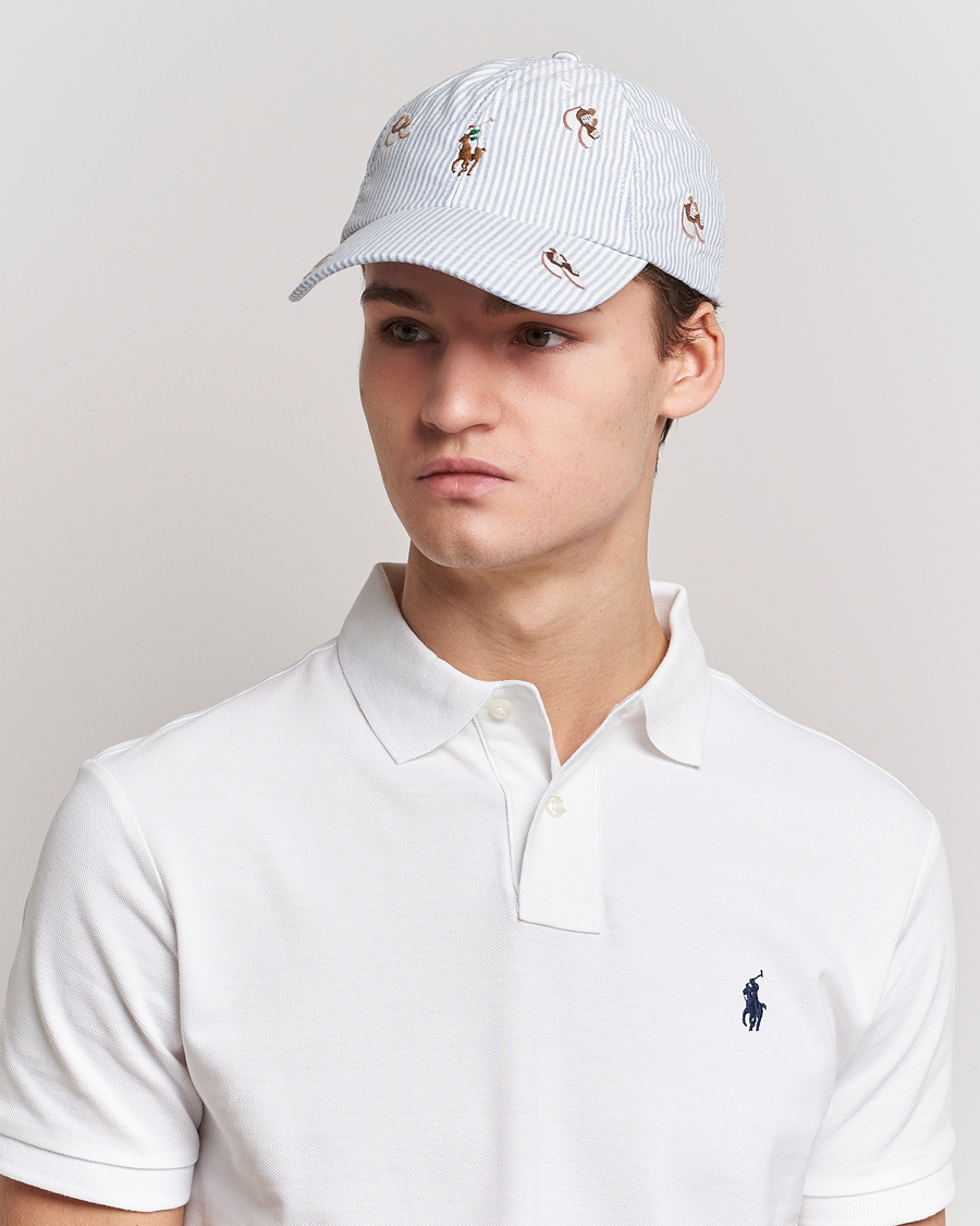 Uomini | Polo Ralph Lauren Oxford Striped Cap Blue/White | Polo Ralph Lauren | Oxford Striped Cap Blue/White