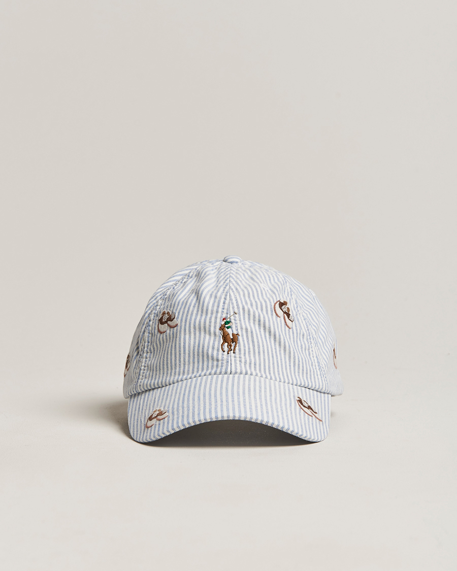 Uomini | Polo Ralph Lauren Oxford Striped Cap Blue/White | Polo Ralph Lauren | Oxford Striped Cap Blue/White