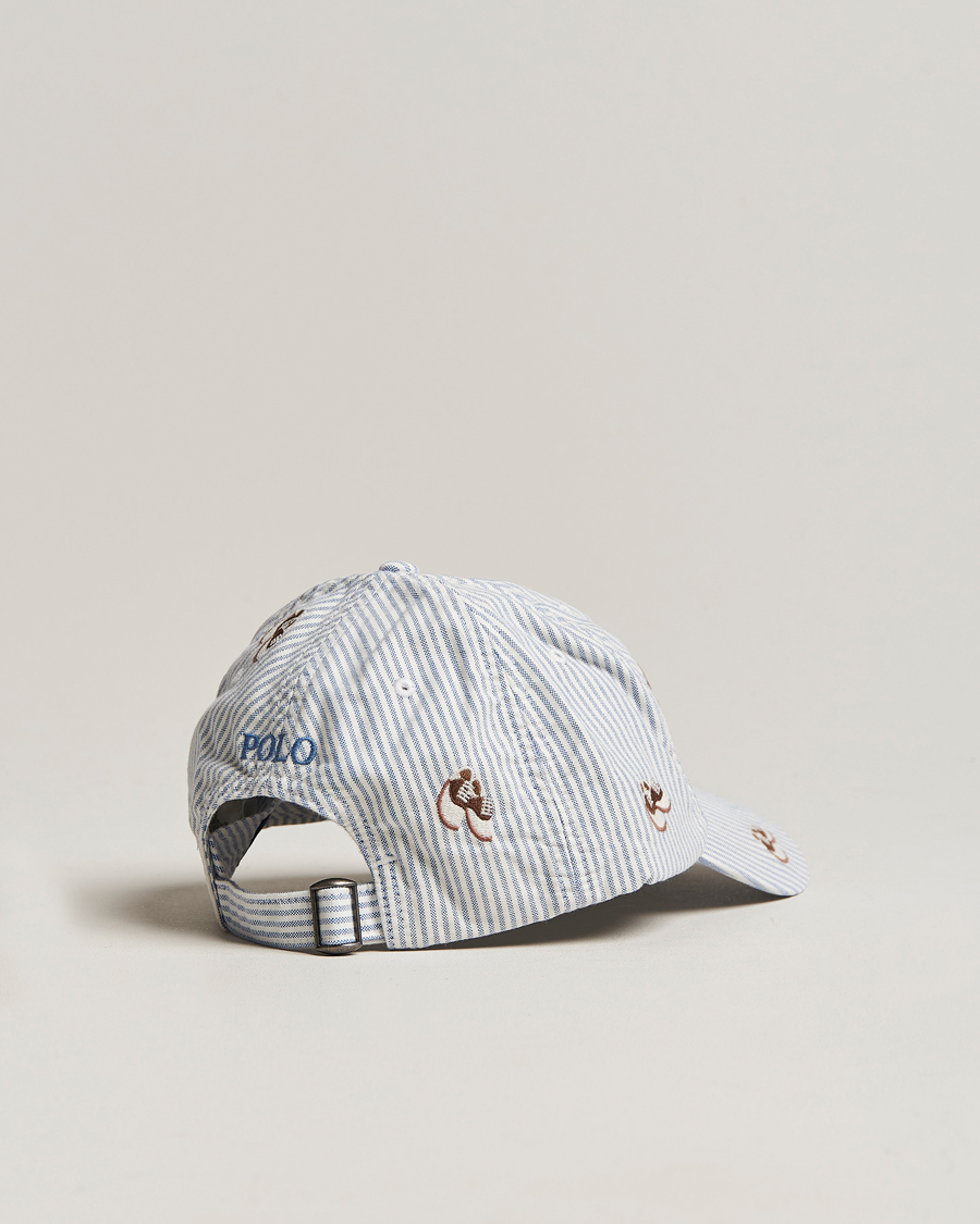 Uomini | Polo Ralph Lauren Oxford Striped Cap Blue/White | Polo Ralph Lauren | Oxford Striped Cap Blue/White