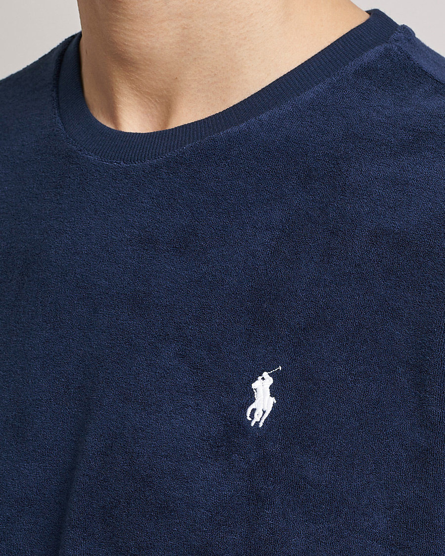 Uomini | T-shirt | Polo Ralph Lauren | Cotton Terry Crew Neck T-shirt Newport Navy