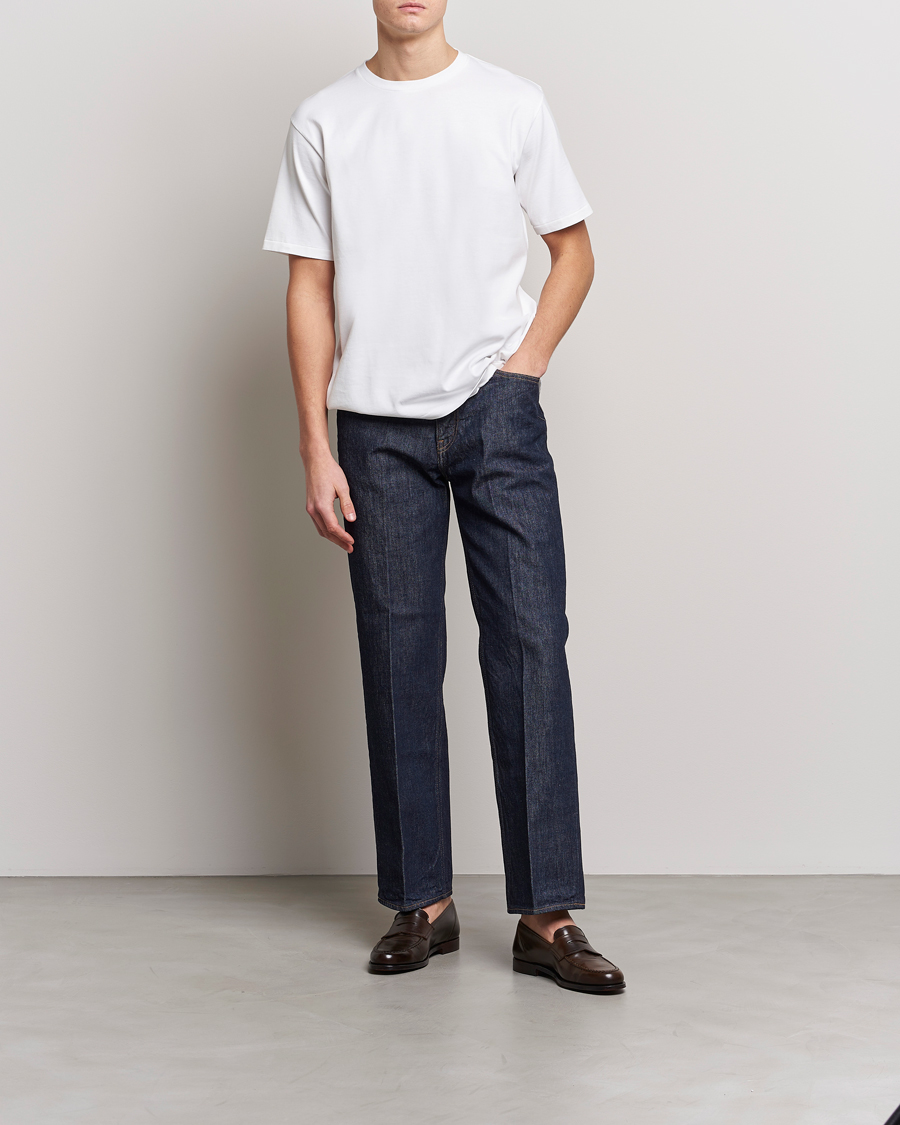 Uomini | T-shirt | Auralee | Luster Plaiting T-Shirt White