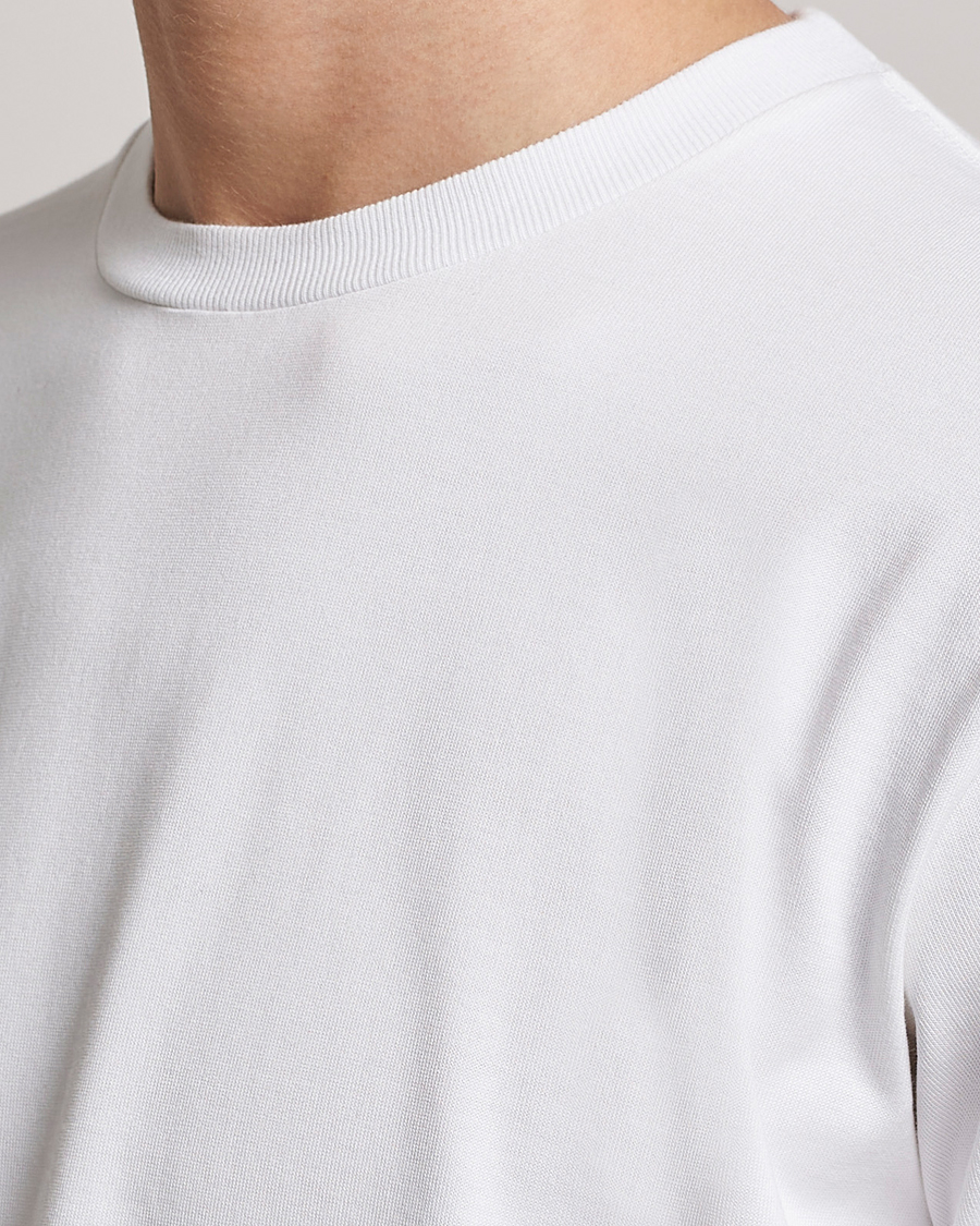 Uomini | T-shirt | Auralee | Luster Plaiting T-Shirt White