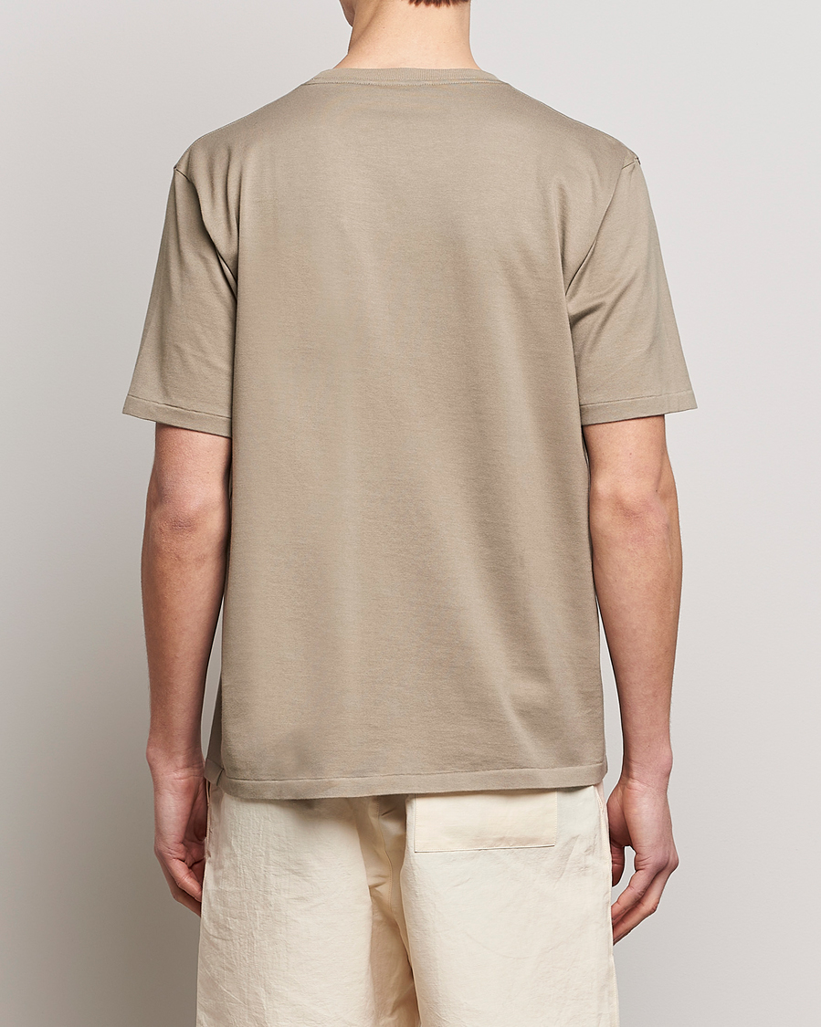 Uomini | T-shirt | Auralee | Luster Plaiting T-Shirt Khaki Grey