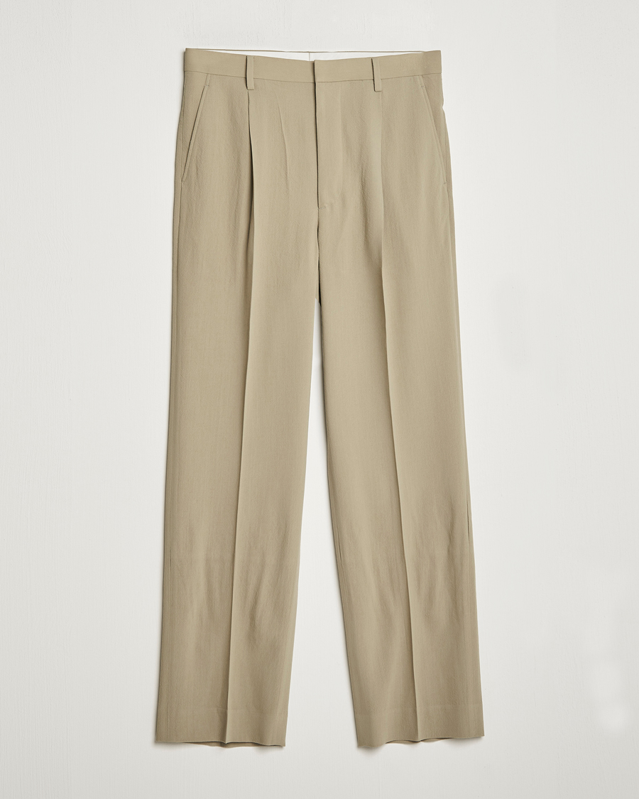 Uomini | Pantaloni | Auralee | Viyella Wool Slacks Light Khaki