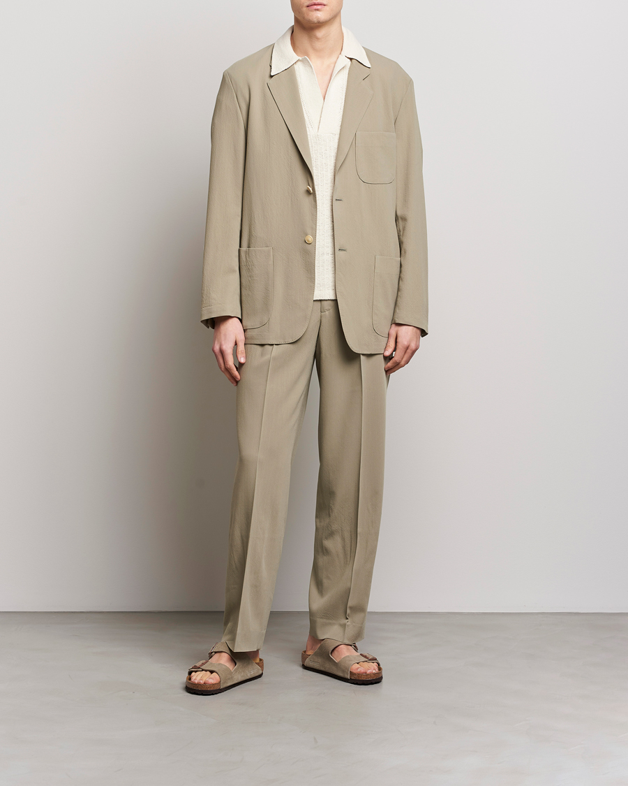 Uomini | Pantaloni | Auralee | Viyella Wool Slacks Light Khaki