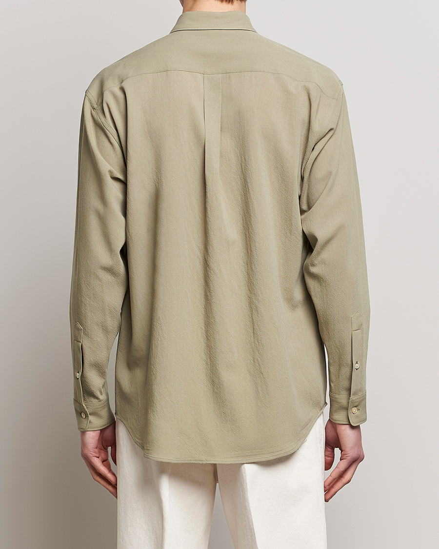 Uomini | Camicie | Auralee | Viyella Wool Shirt Light Khaki