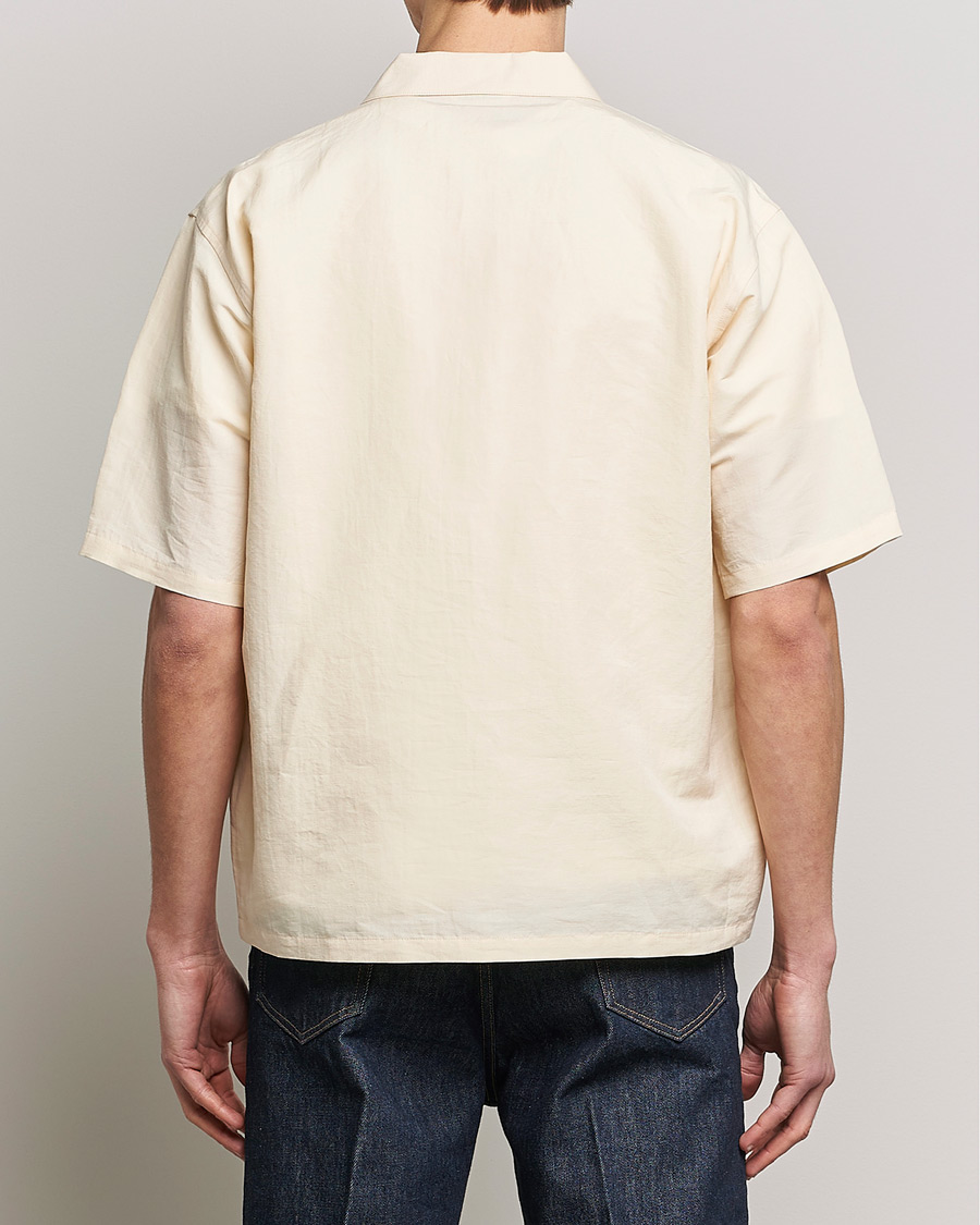 Uomini | Camicie | Auralee | Finx Linen Half Sleeved Shirt Ecru