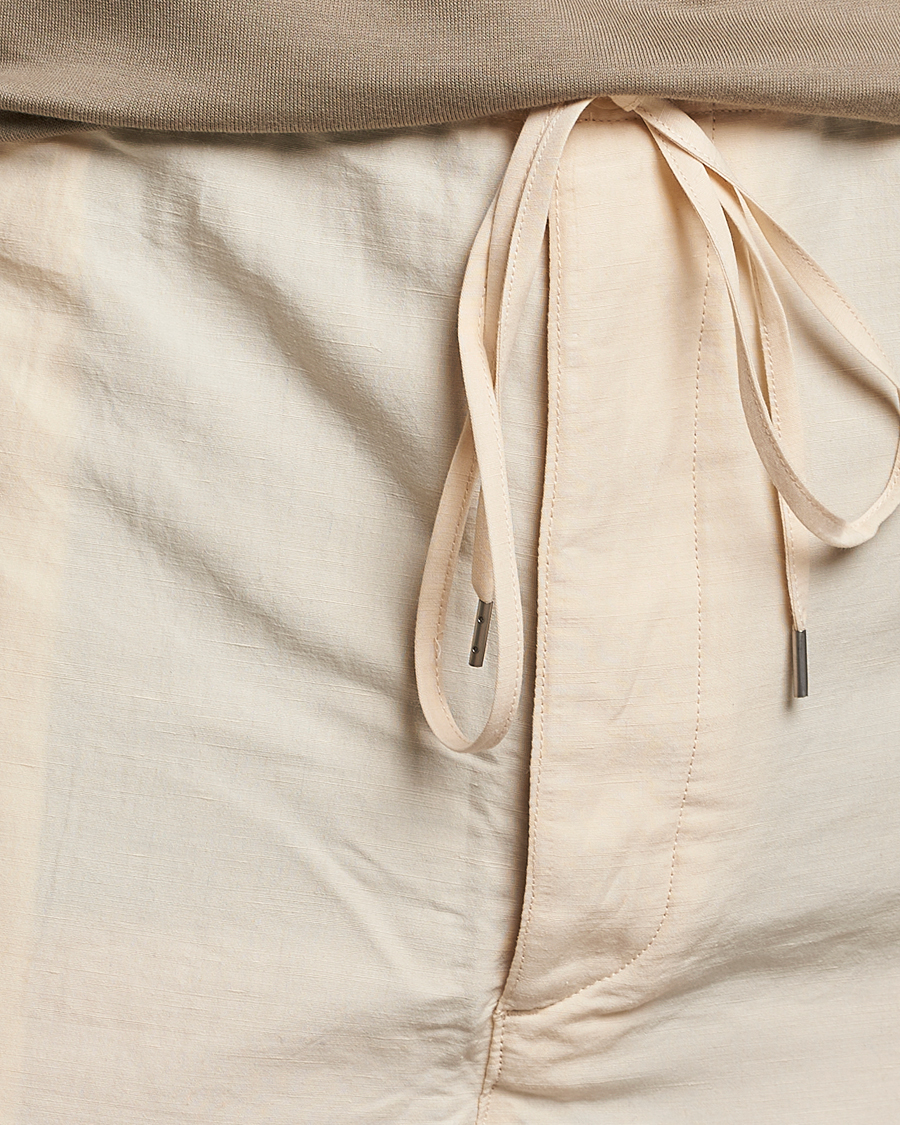 Uomini | Pantaloncini | Auralee | Finx Linen Easy Shorts Ecru