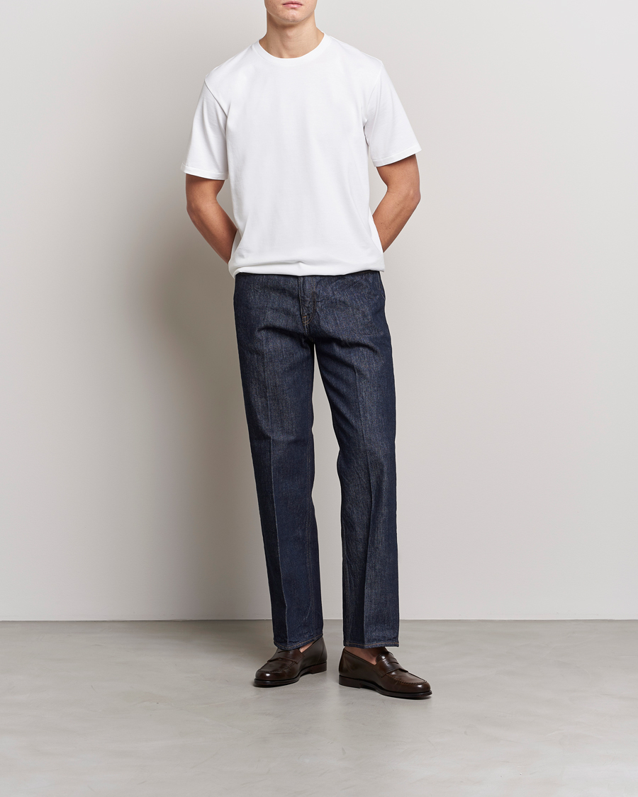 Uomini | Jeans | Auralee | Regular Fit Denim Pants Dark Indigo