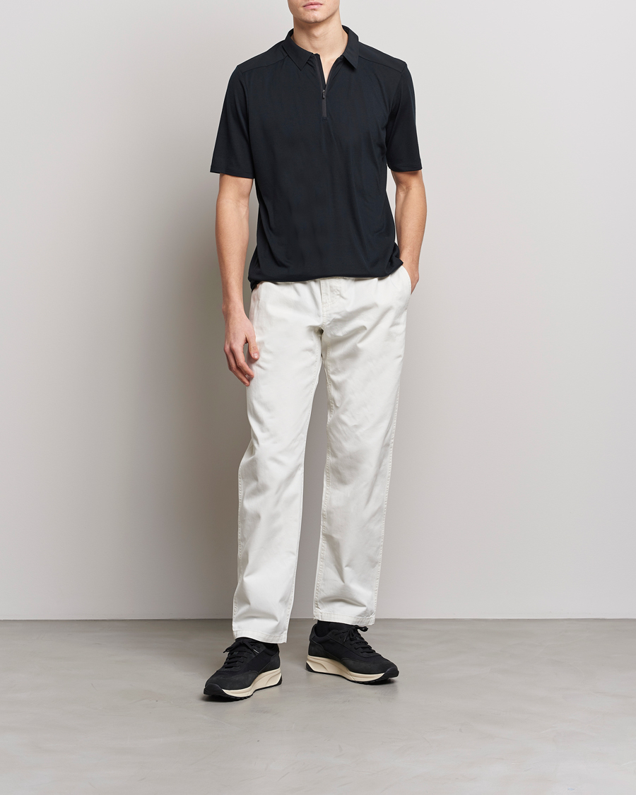 Uomini | Polo | Arc'teryx Veilance | Frame Short Sleeve Polo Shirt Black