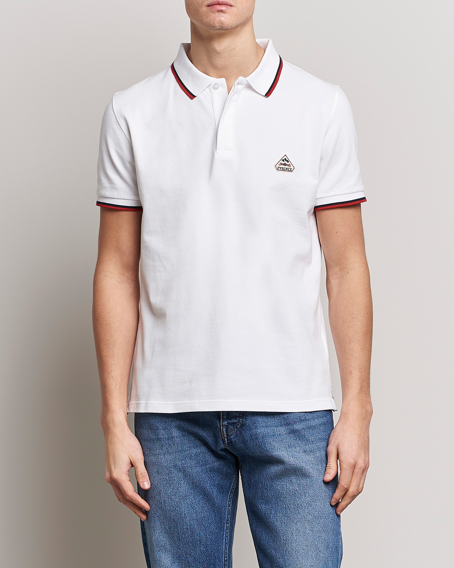 Uomini | Polo | Pyrenex | Leyre Cotton Logo Polo White