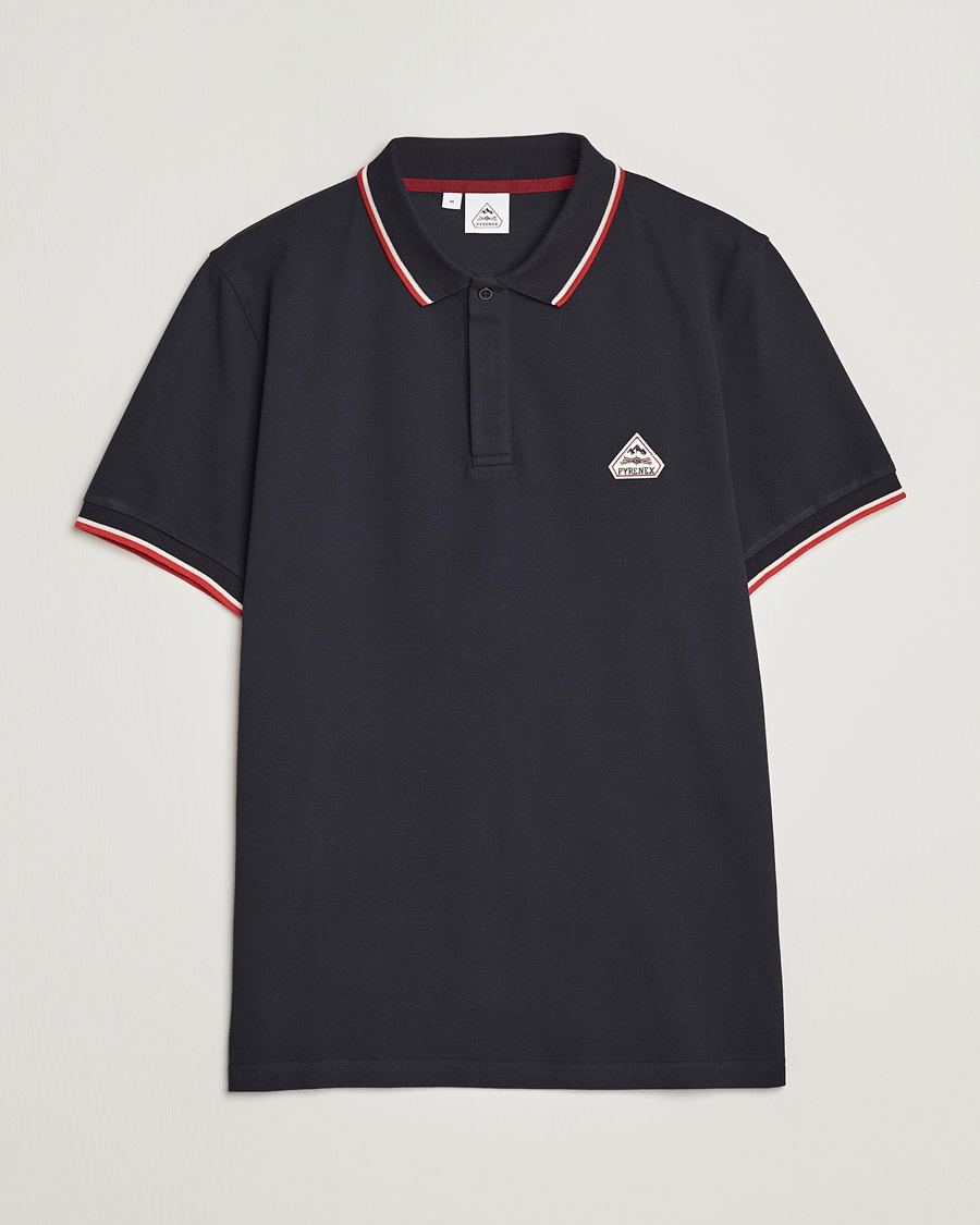 Uomini | Polo | Pyrenex | Leyre Cotton Logo Polo Deep Ink