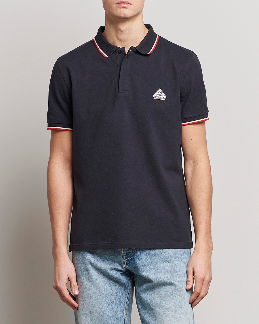 Uomini | Polo | Pyrenex | Leyre Cotton Logo Polo Deep Ink