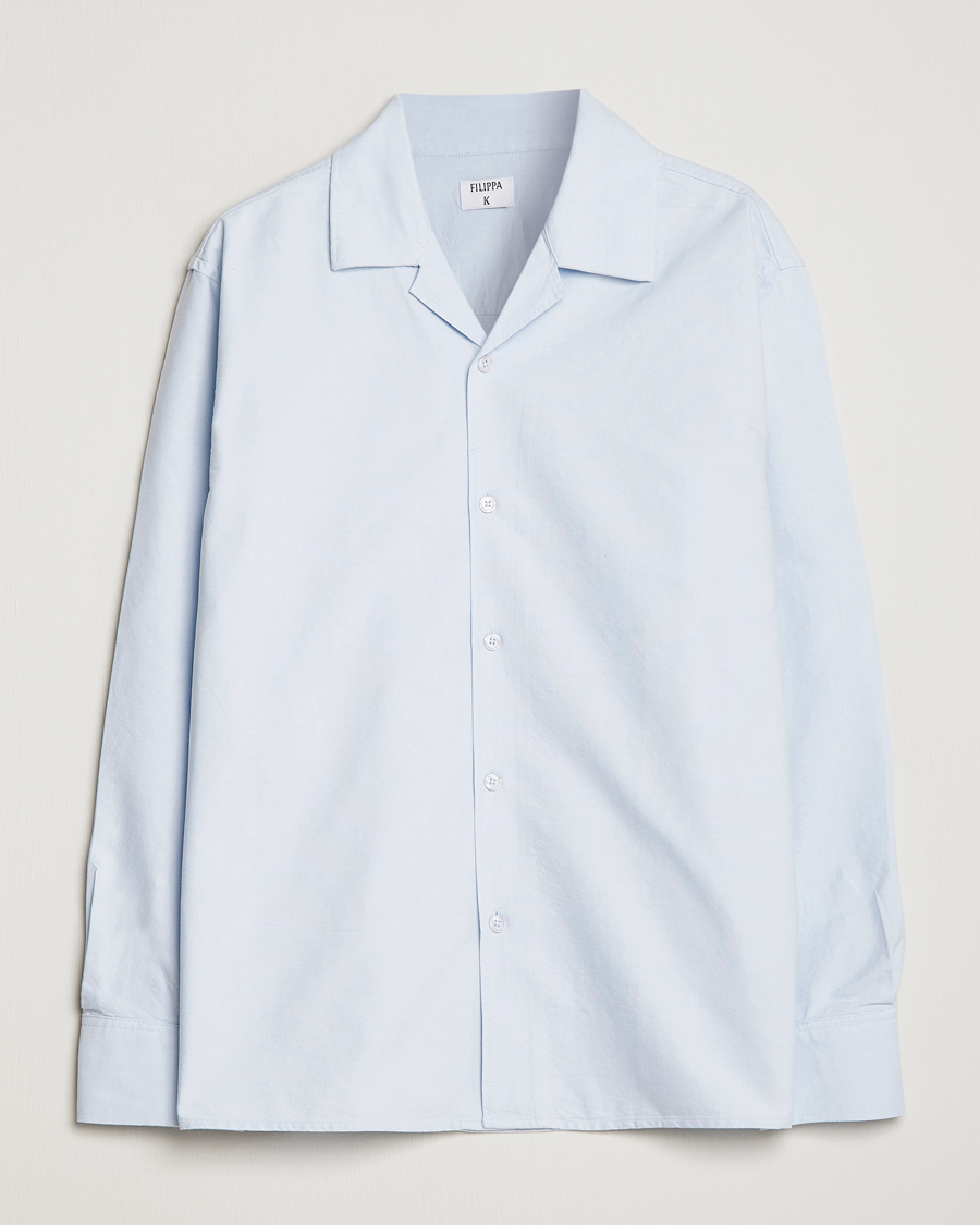 Uomini | Camicie | Filippa K | Oxford Overshirt Ice Blue