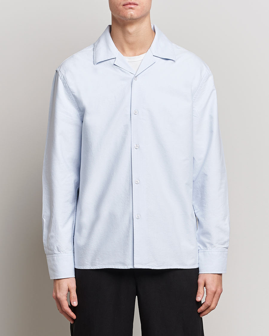 Uomini | Camicie | Filippa K | Oxford Overshirt Ice Blue
