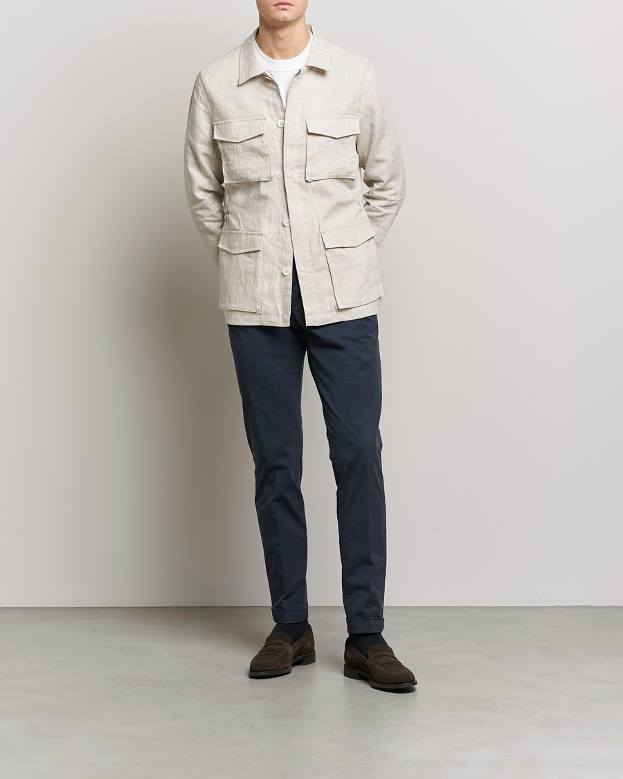 Uomini | Pantaloni | Briglia 1949 | Slim Fit Cotton Chinos Navy