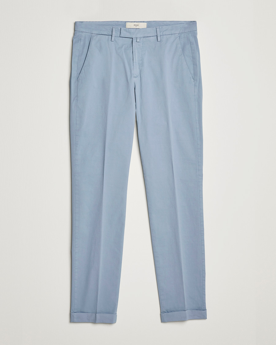 Uomini | Pantaloni | Briglia 1949 | Slim Fit Cotton Chinos Light Blue