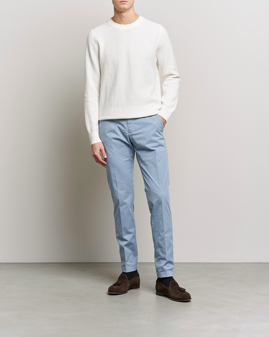 Uomini | Pantaloni | Briglia 1949 | Slim Fit Cotton Chinos Light Blue