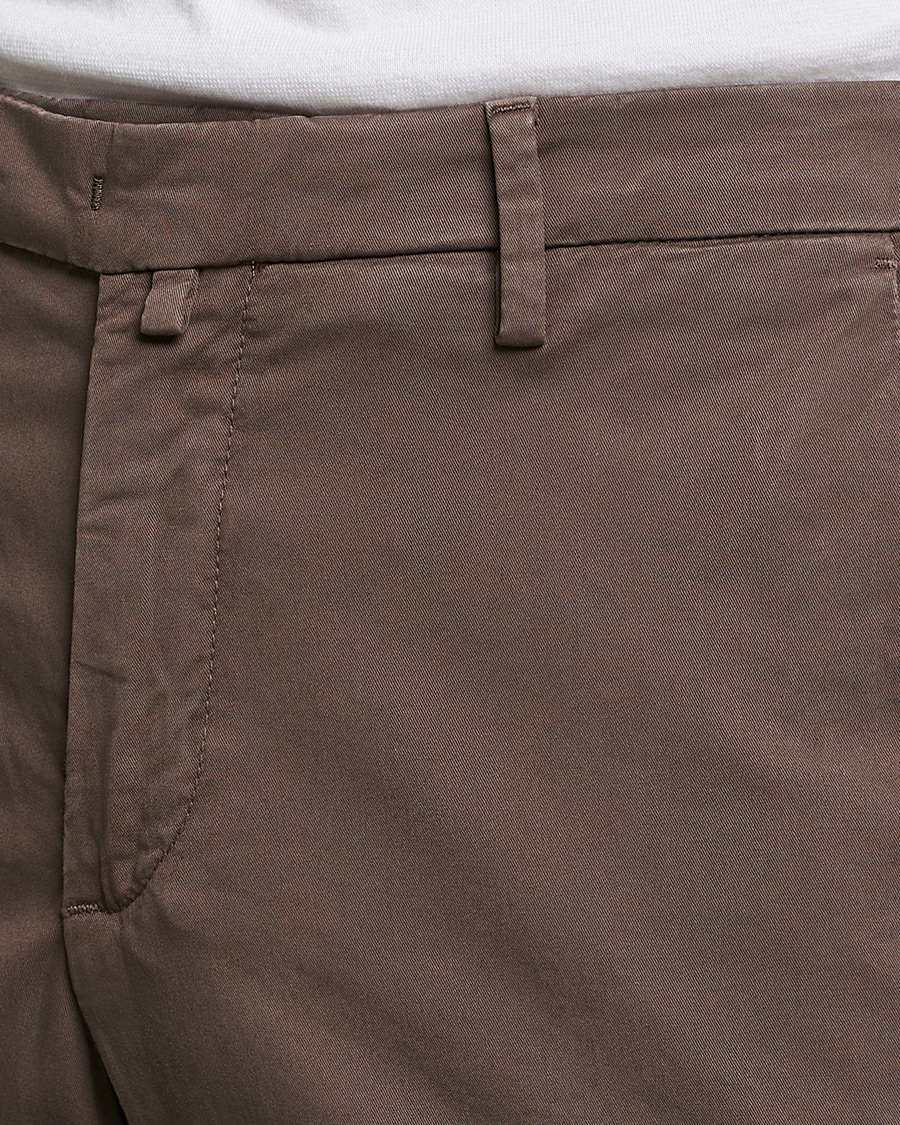 Uomini | Pantaloni | Briglia 1949 | Slim Fit Cotton Chinos Brown