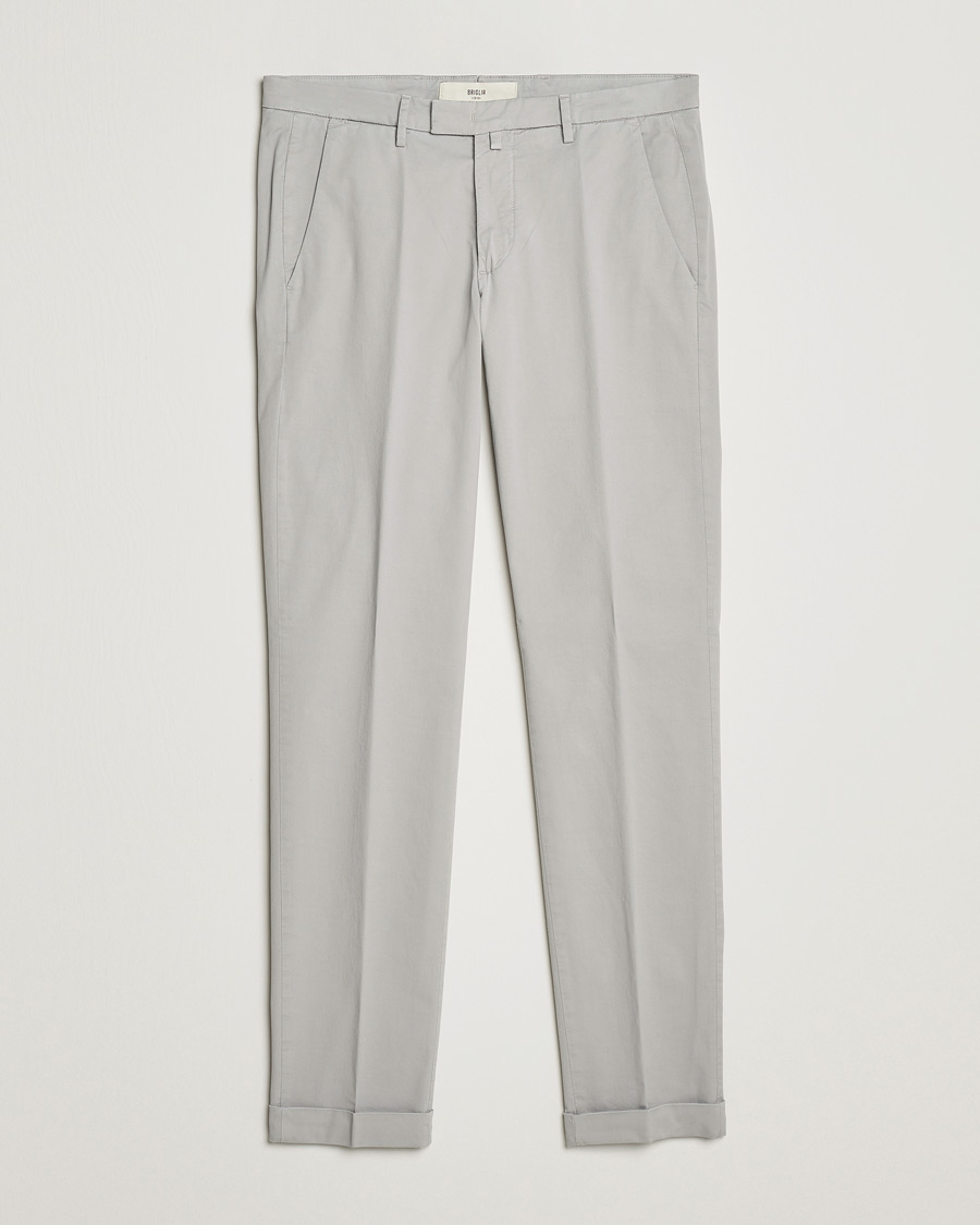 Uomini | Pantaloni | Briglia 1949 | Slim Fit Cotton Chinos Grey