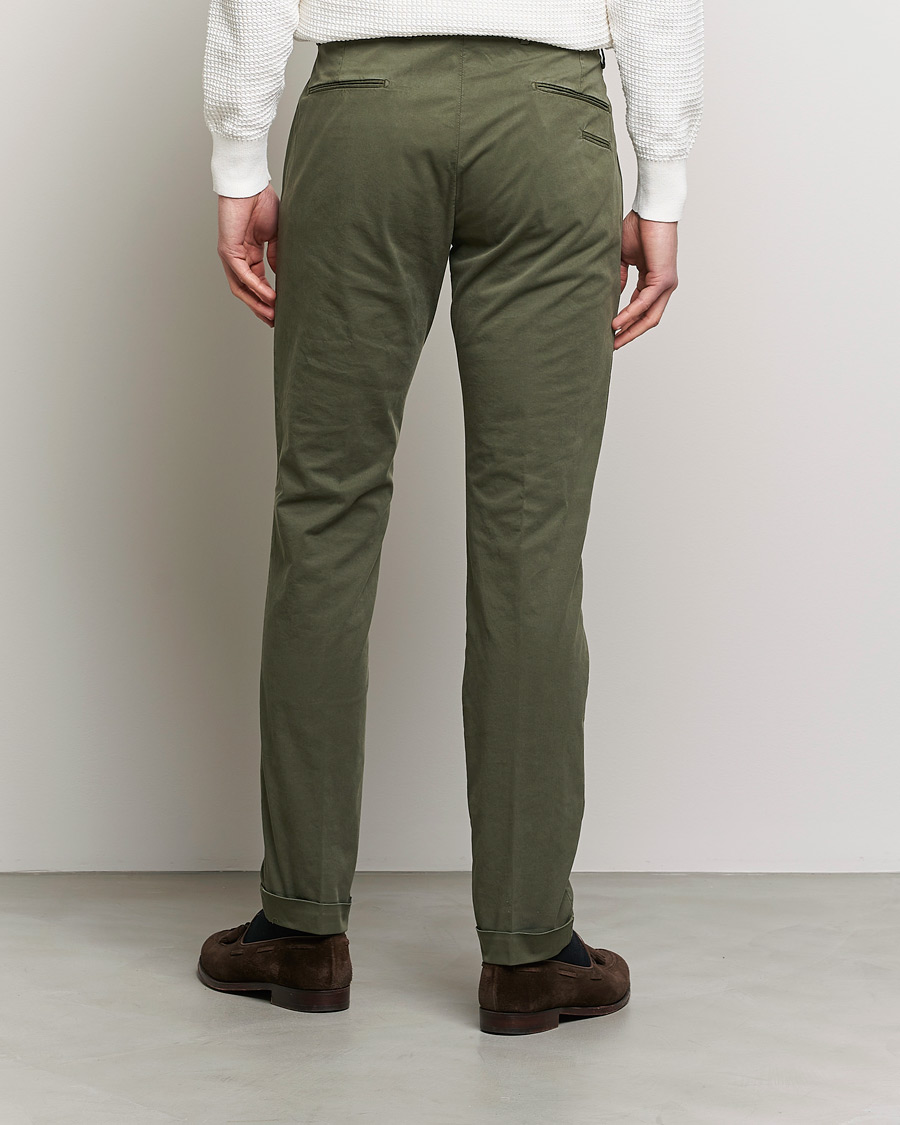 Uomini | Pantaloni | Briglia 1949 | Slim Fit Cotton Chinos Olive