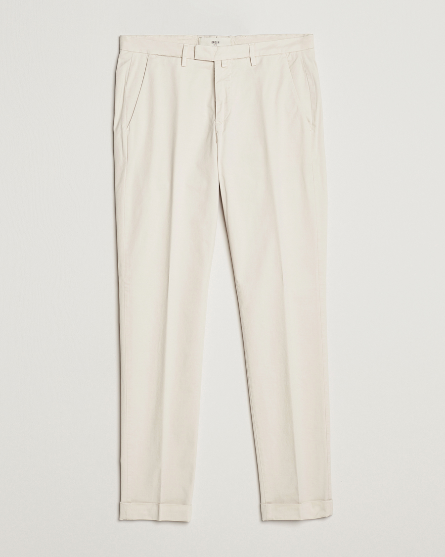 Uomini | Pantaloni | Briglia 1949 | Slim Fit Cotton Chinos Cream