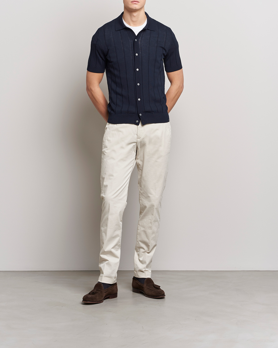 Uomini | Pantaloni | Briglia 1949 | Slim Fit Cotton Chinos Cream