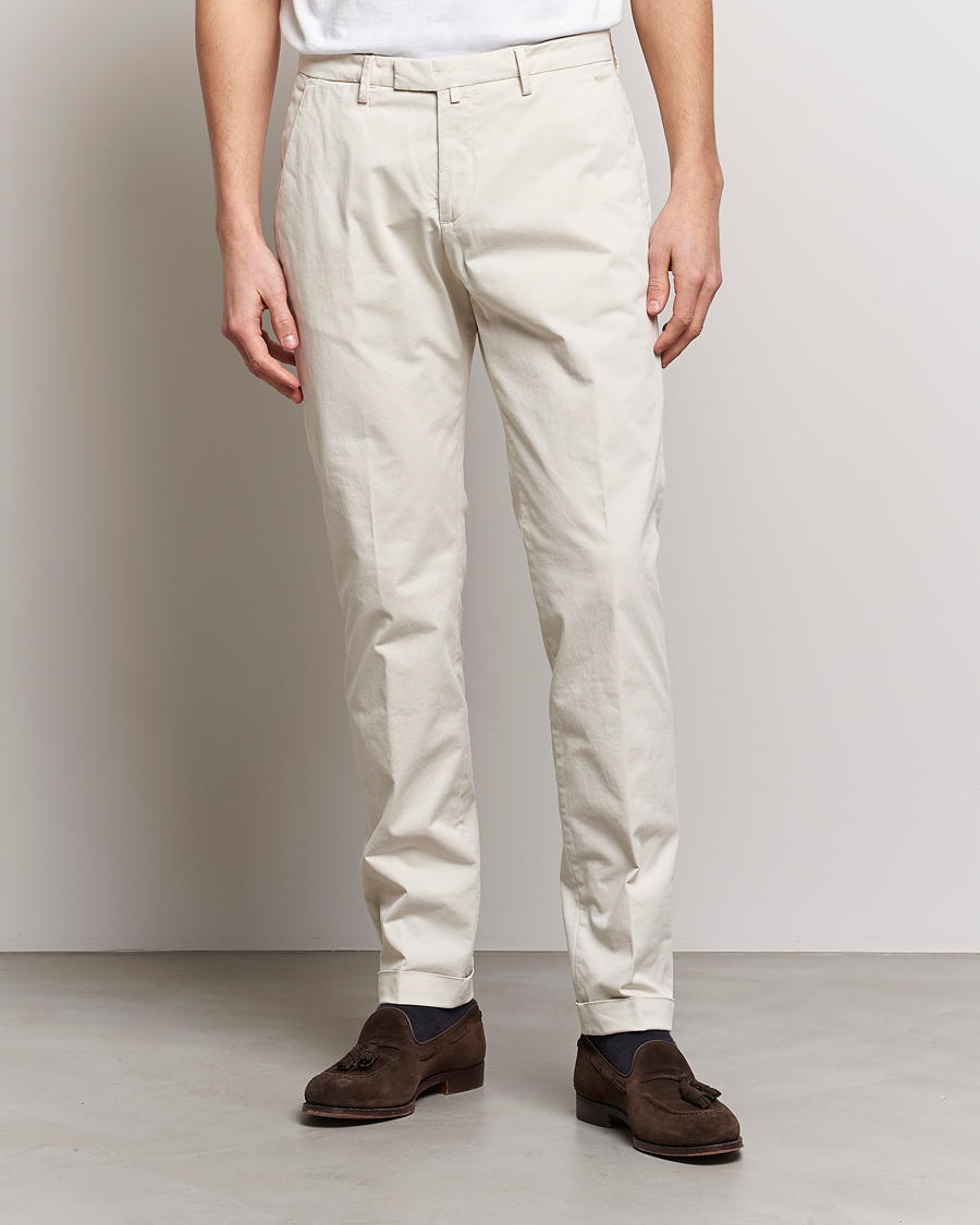 Uomini | Pantaloni | Briglia 1949 | Slim Fit Cotton Chinos Cream