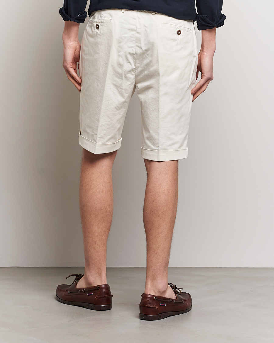 Uomini | Pantaloncini | Briglia 1949 | Pleated Cotton Shorts Cream