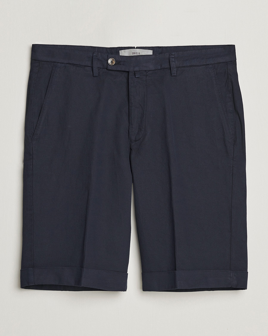 Uomini | Pantaloncini | Briglia 1949 | Linen/Cotton Shorts Navy