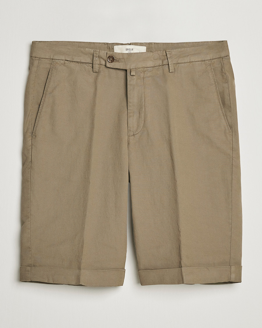 Uomini | Pantaloncini | Briglia 1949 | Linen/Cotton Shorts Olive