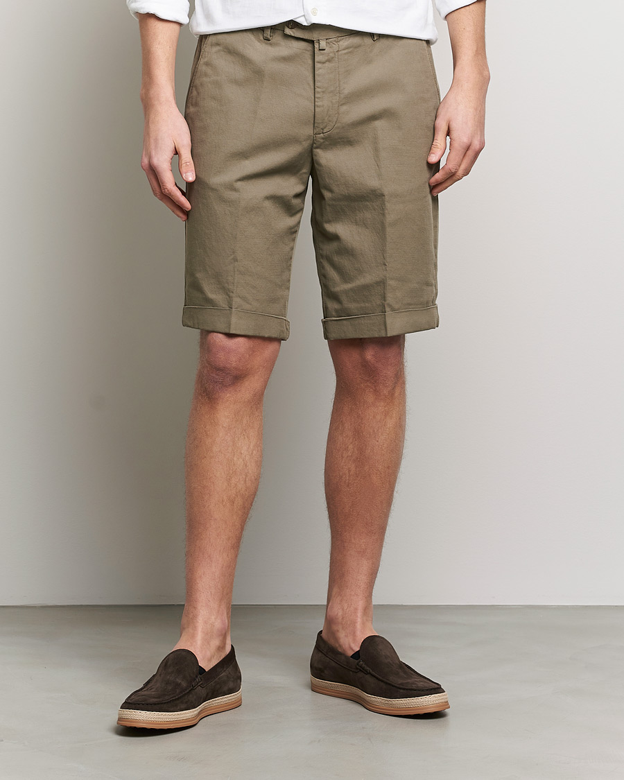 Uomini | Pantaloncini | Briglia 1949 | Linen/Cotton Shorts Olive
