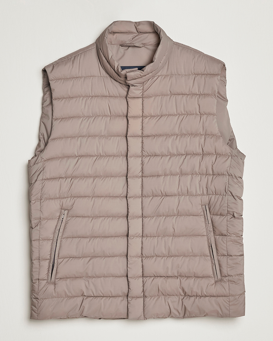 Uomini | Giacche | Herno | Nuage Matt Nylon Vest Taupe