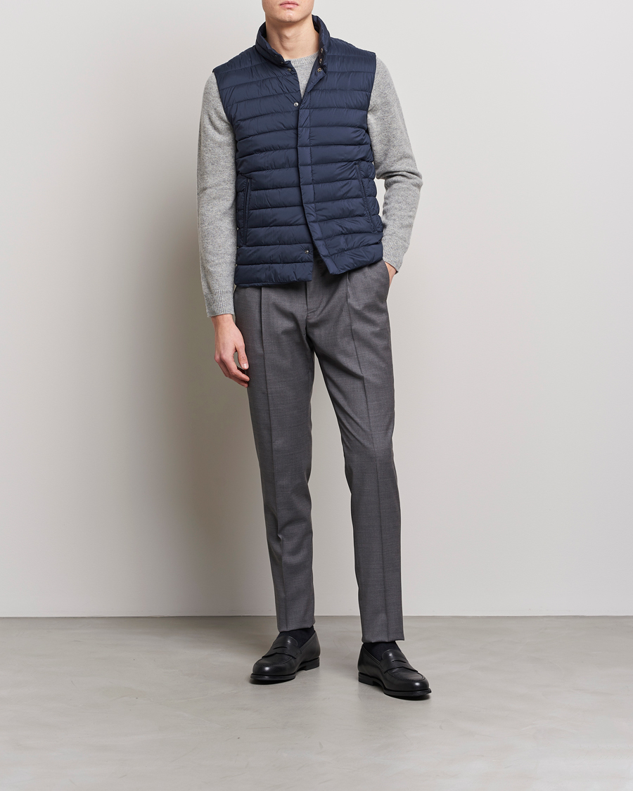 Uomini | Gilet | Herno | Nuage Matt Nylon Vest Navy