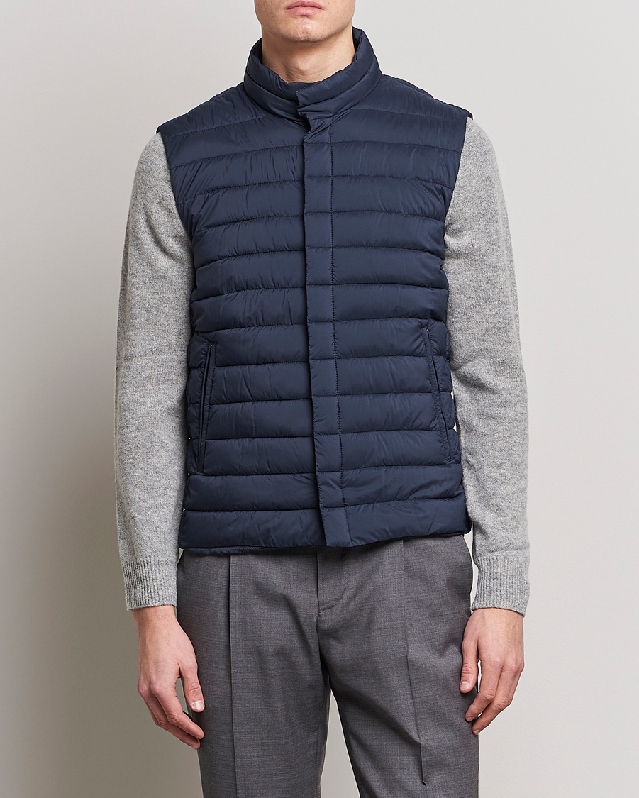 Uomini | Gilet | Herno | Nuage Matt Nylon Vest Navy