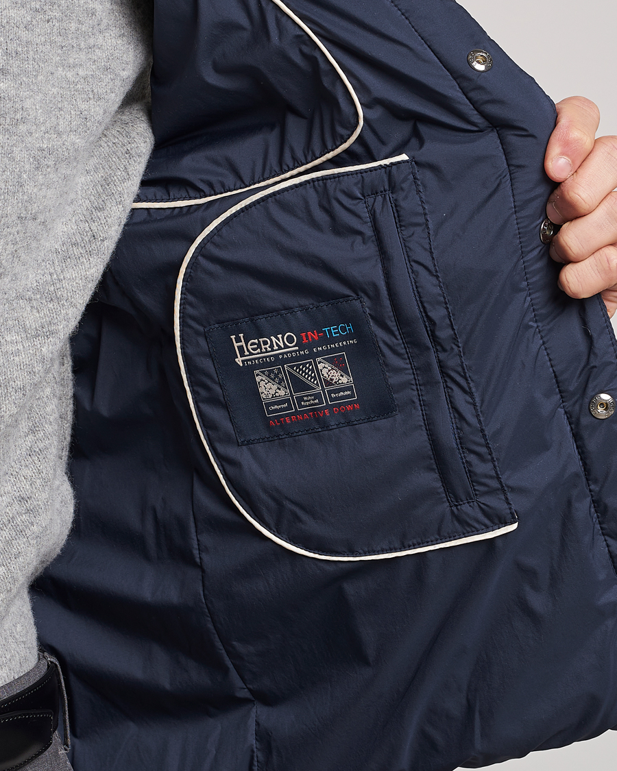 Uomini | Gilet | Herno | Nuage Matt Nylon Vest Navy