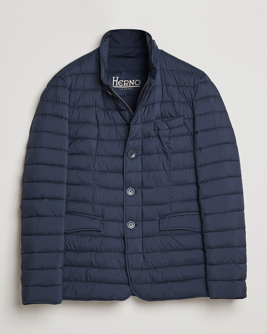 Uomini | Giacche | Herno | Nuage Matt Nylon Blazer Navy