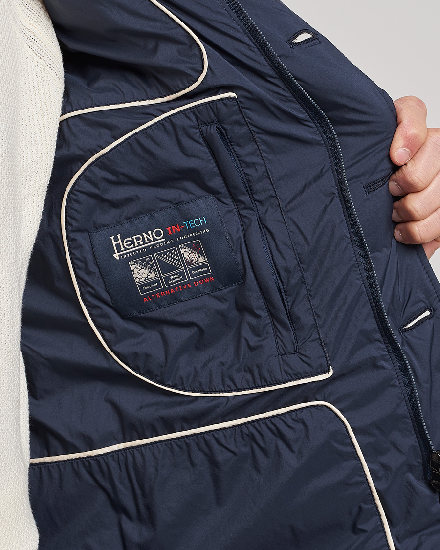 Uomini | Giacche | Herno | Nuage Matt Nylon Blazer Navy