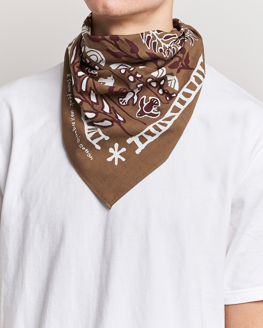 Uomini | Snow Peak OG Cotton Nordic Bandana Brown | Snow Peak | OG Cotton Nordic Bandana Brown