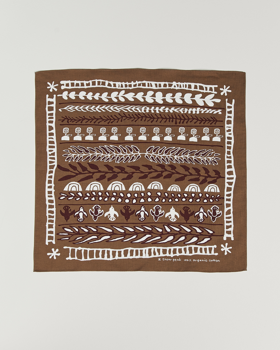 Uomini | Snow Peak OG Cotton Nordic Bandana Brown | Snow Peak | OG Cotton Nordic Bandana Brown