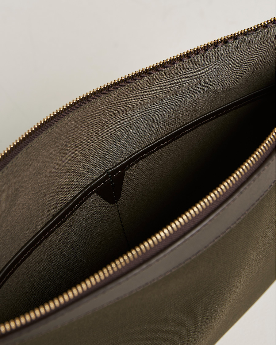 Uomini | Borse | Mismo | M/S Nylon Pouch Large Army/Dark Brown