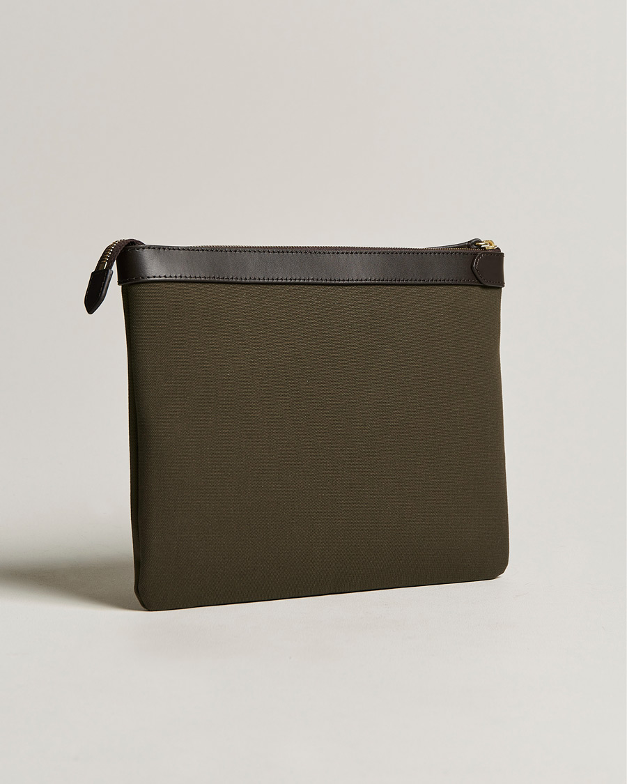 Uomini | Borse | Mismo | M/S Nylon Pouch Large Army/Dark Brown
