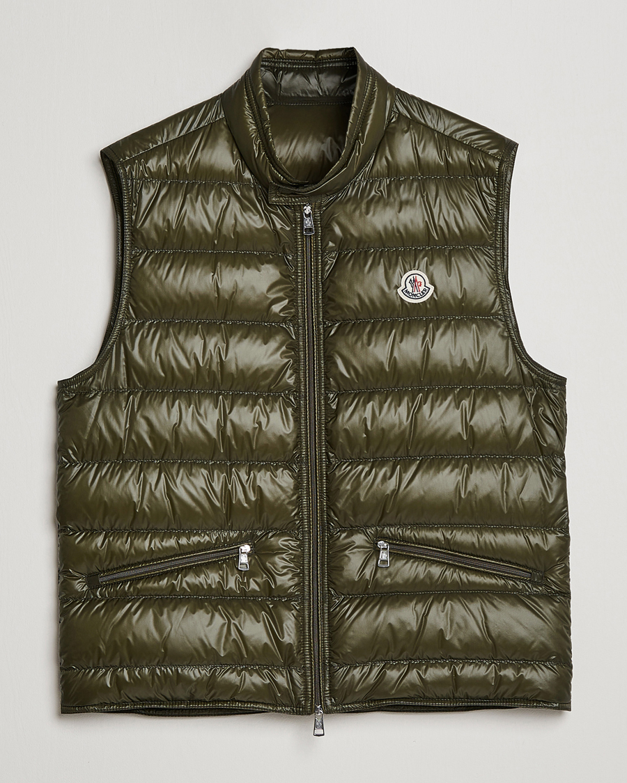 Uomini | Gilet | Moncler | Gui Down Vest Military Green