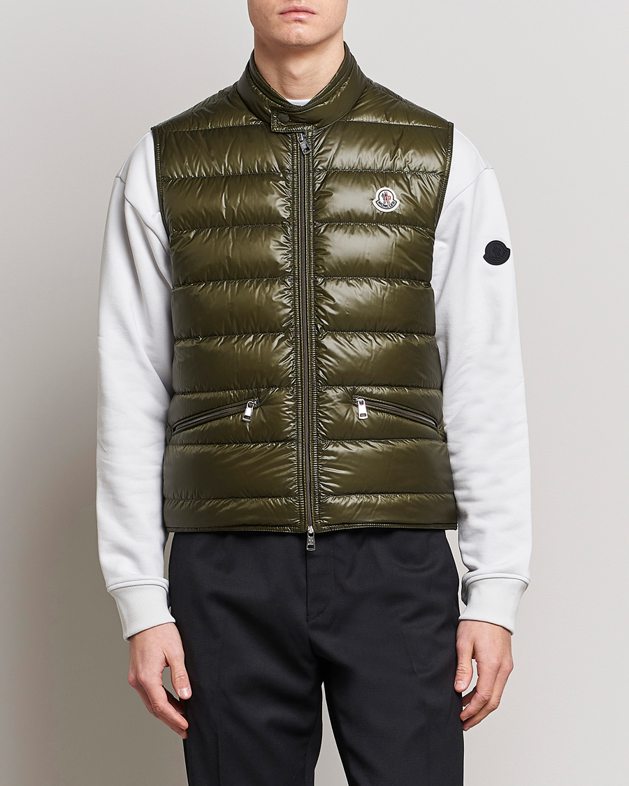 Uomini | Gilet | Moncler | Gui Down Vest Military Green