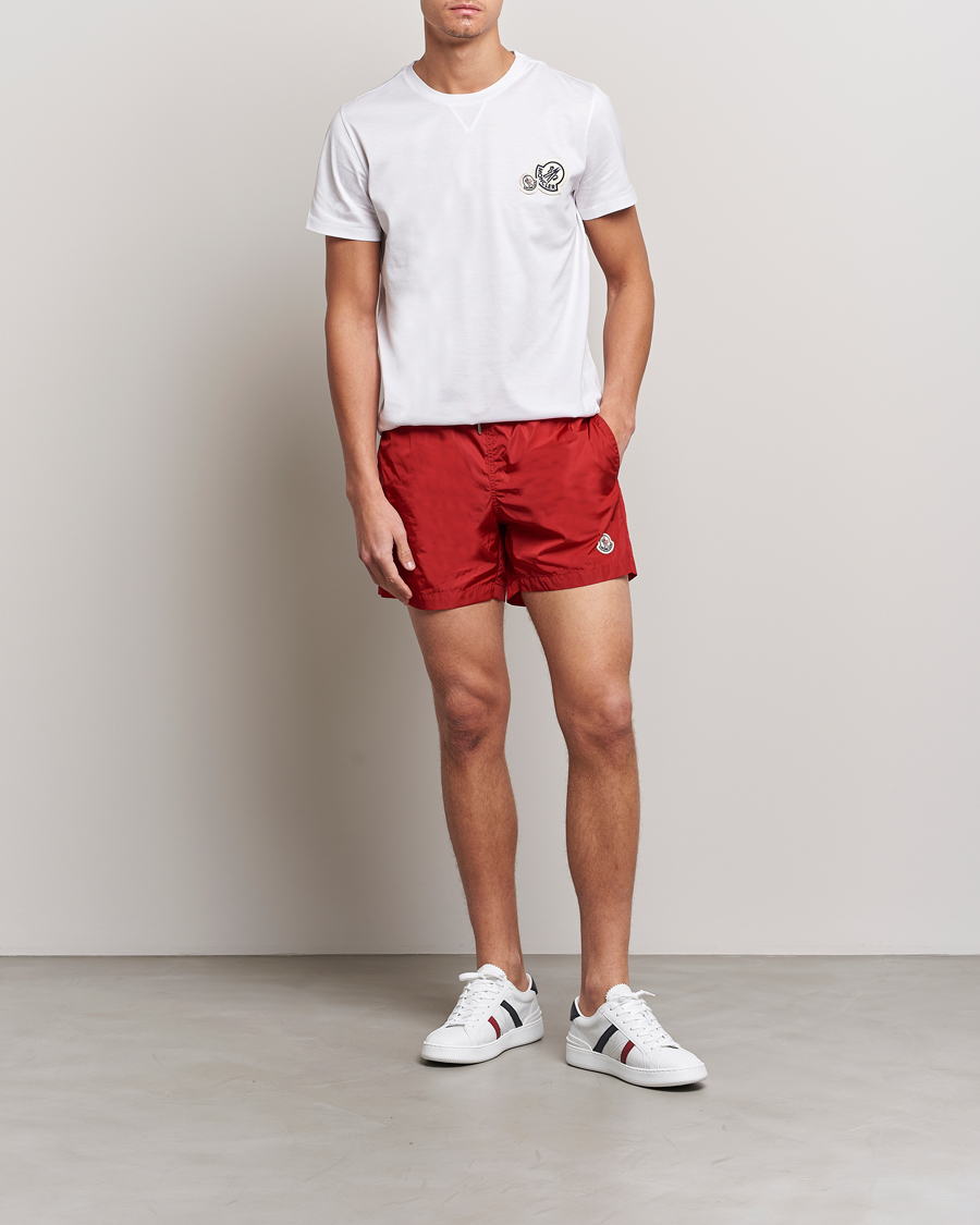 Uomini | Costumi da bagno | Moncler | Nylon Swim Trunks Red